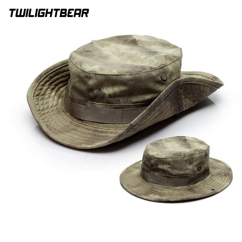 Boonie Hat Tactical - คุณภาพสูง Thicken Camouflage Boonie หมวกกลางแจ้ง Camo