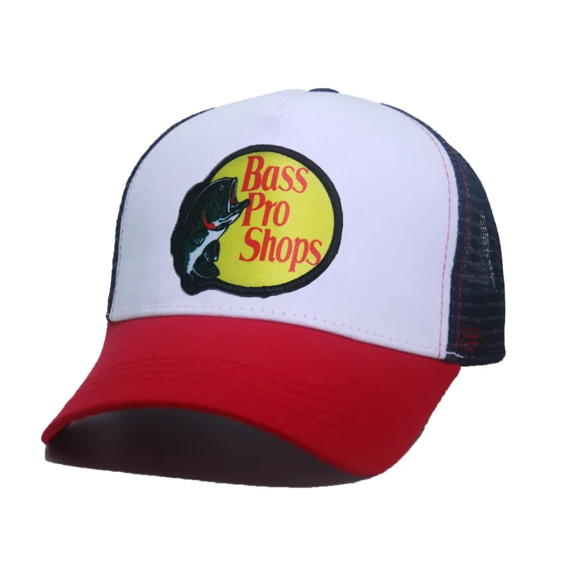 Trucker Cap Mesh - หมวกแก๊ปแฟชั่นลายปลา สำหรับผู้ชาย หมวกเบสบอลพิมพ์ลายตกปลาสุดเท่ห์ หมวกตาข่ายระบายอากาศสำหรับฤดูร้อน เหมาะสำหรับทุกเพศ