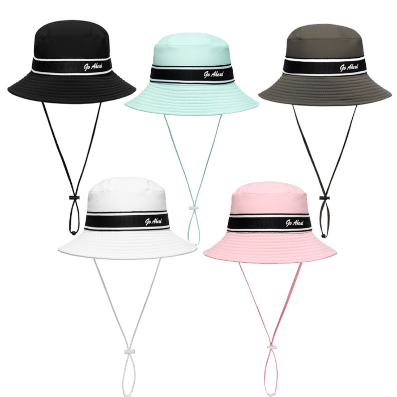Sun Hat Wide Brim - หมวกบักเก็ตผู้หญิงสไตล์เกาหลีปี 2026 ป้องกันแสงแดด UPF50+ ปีกกว้าง สายรัดคางปรับได้