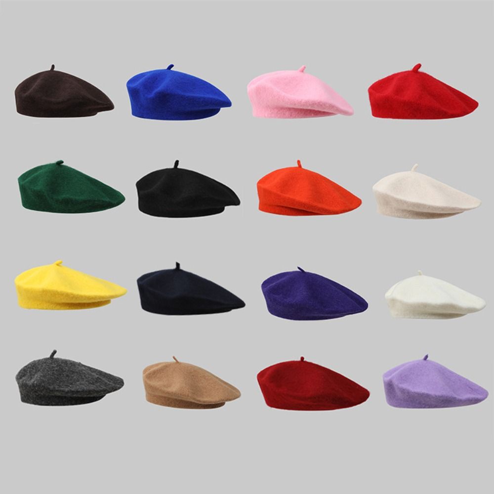 หมวกเบเร่ต์ขนสัตว์สำหรับฤดูใบไ - Beret French Wool บทวิจารณ์และราคา