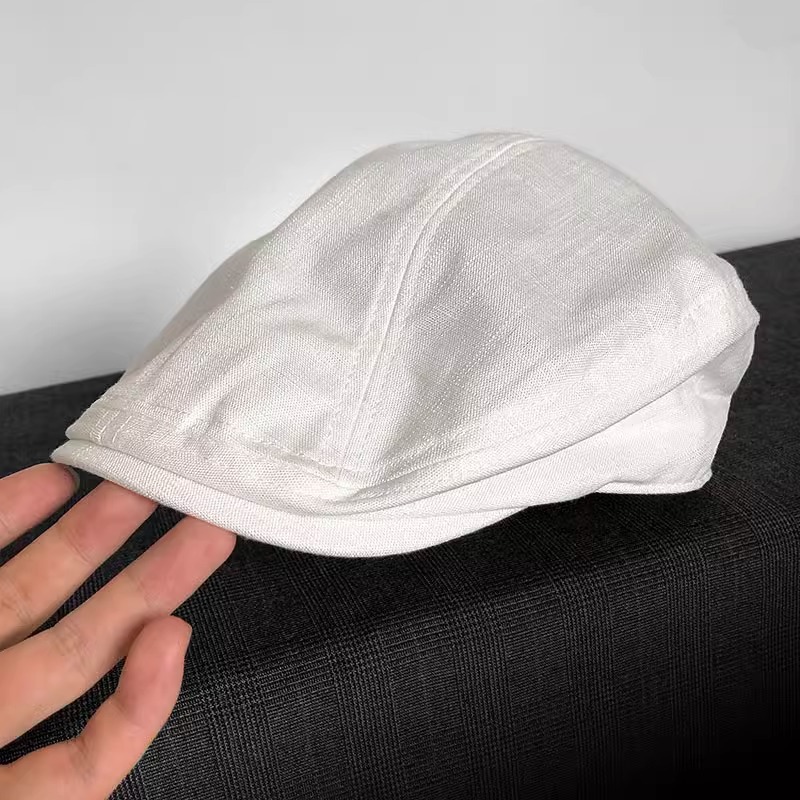 หมวกแก๊ปสไตล์วินเทจ ผ้าลินิน ร - Newsboy Cap Ivy บทวิจารณ์และราคา