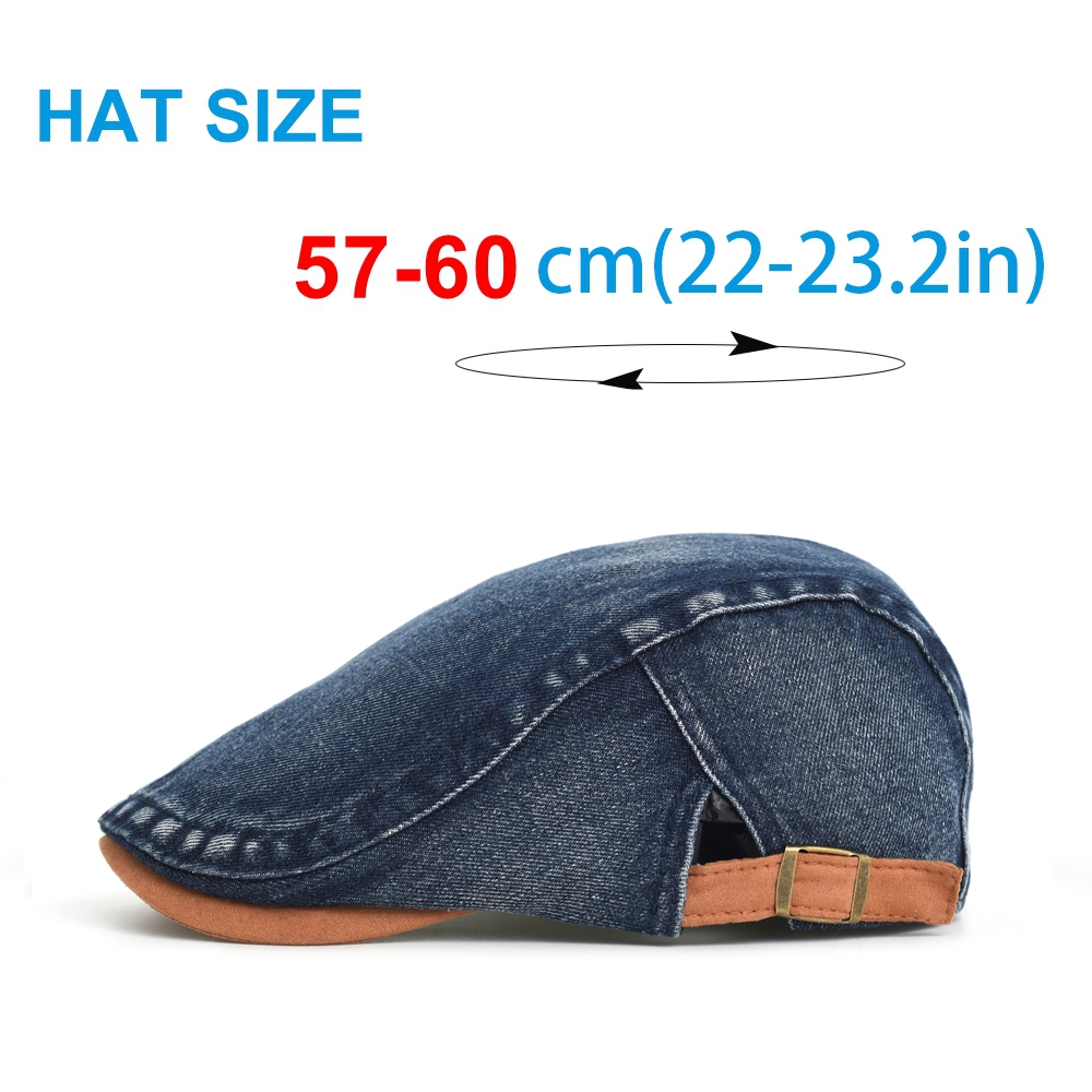 หมวกแก๊ปยีนส์ฟอกสีสี่ฤดู ลายทา - Newsboy Cap Ivy บทวิจารณ์และราคา