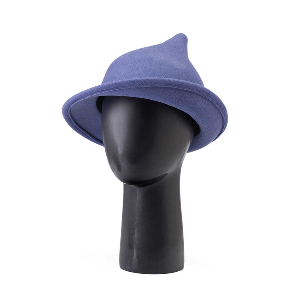 แฟชั่นแม่มด 100% ขนสัตว์ชี้หมว - Fedora Hat Wool บทวิจารณ์และราคา