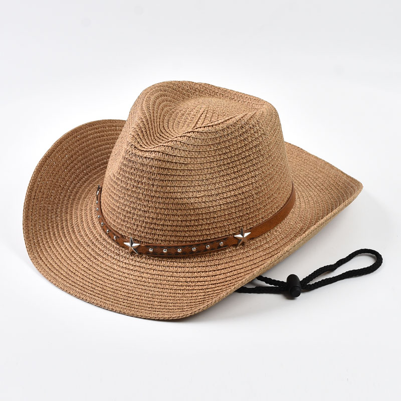 หมวกคาวบอยสตรีแบบพับได้ ปีกกว้ - Cowboy Hat Straw บทวิจารณ์และราคา