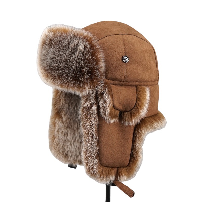หมวกกันหนาวบุขนเทียมสำหรับผู้ช - Trapper Hat Ear Flap บทวิจารณ์และราคา