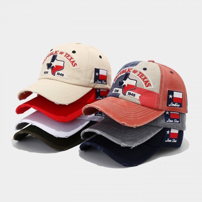 หมวกเบสบอลปักลายธงรัฐเท็กซัส 1 - Dad Hat Cotton บทวิจารณ์และราคา