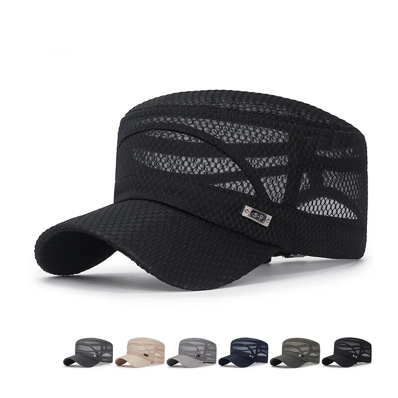 หมวกแก๊ปตาข่ายระบายอากาศดีไซน์ - Snapback Hat Flat บทวิจารณ์และราคา