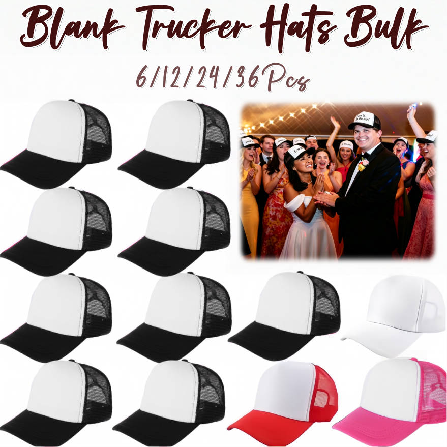 หมวกแก๊ปเปล่าแบบขายส่ง 6-36 ชิ - Trucker Cap Mesh บทวิจารณ์และราคา