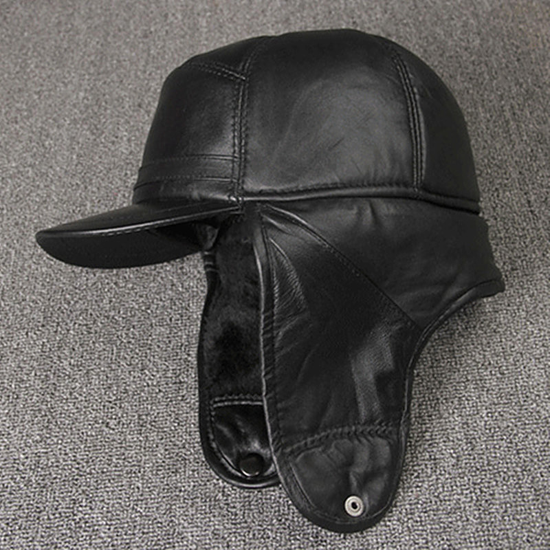 หมวกหนังแท้ หมวกกันหนาวทรงบอมเ - Winter Trapper Hat บทวิจารณ์และราคา